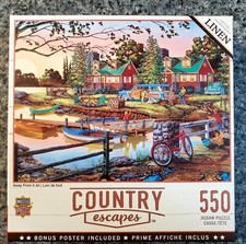 MasterPieces Country Escapes AWAY FROM IT ALL 550 piece puzzle COMPLETE