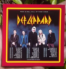 2024 North  American TOUR Dates ☆ DEF LEPPARD ☆ promo Magnet 