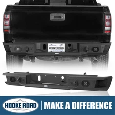 Hooke Road Fit 2007-2018 GMC Sierra 1500 Heavy Duty Steel Rear Bumper w/ Light