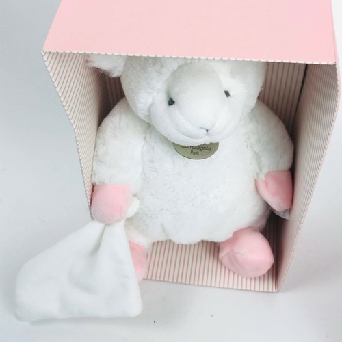 Doudou et Compagnie Paris Plush Lamb + Lamb Booties Gift Box New - Picture 6 of 12