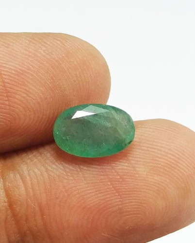 1,95 ct naturale taglio ovale superiore verde smeraldo dello Zambia qualità A... - Foto 7 di 12