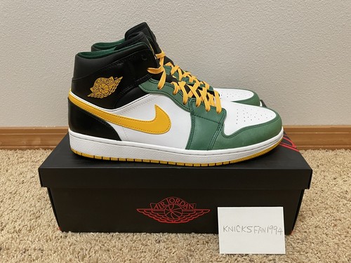 Nike Air Jordan 1 Mid Sonic Green Black 