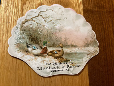 Manbeck & Sando Trade Card -Dry Goods - Lebanon, PA. - Q91