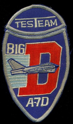 USAF A-7D Test Team Big D Patch N-9