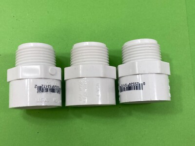 Lot Of 3 ~  3/4 Inch Male Adapter 436-007 Sch 40 PVC