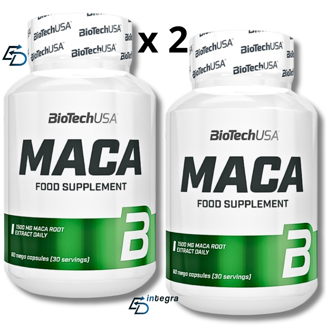 BIOTECH USA - Maca 60 Mega caps x 2 Estratto della Radice Maca - Aumento Testo