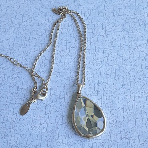 Lia Sophia necklace faceted clear 