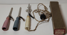 Vintage Russell Rex Electric Curling Iron w SOCKET PLUG Original Box stand