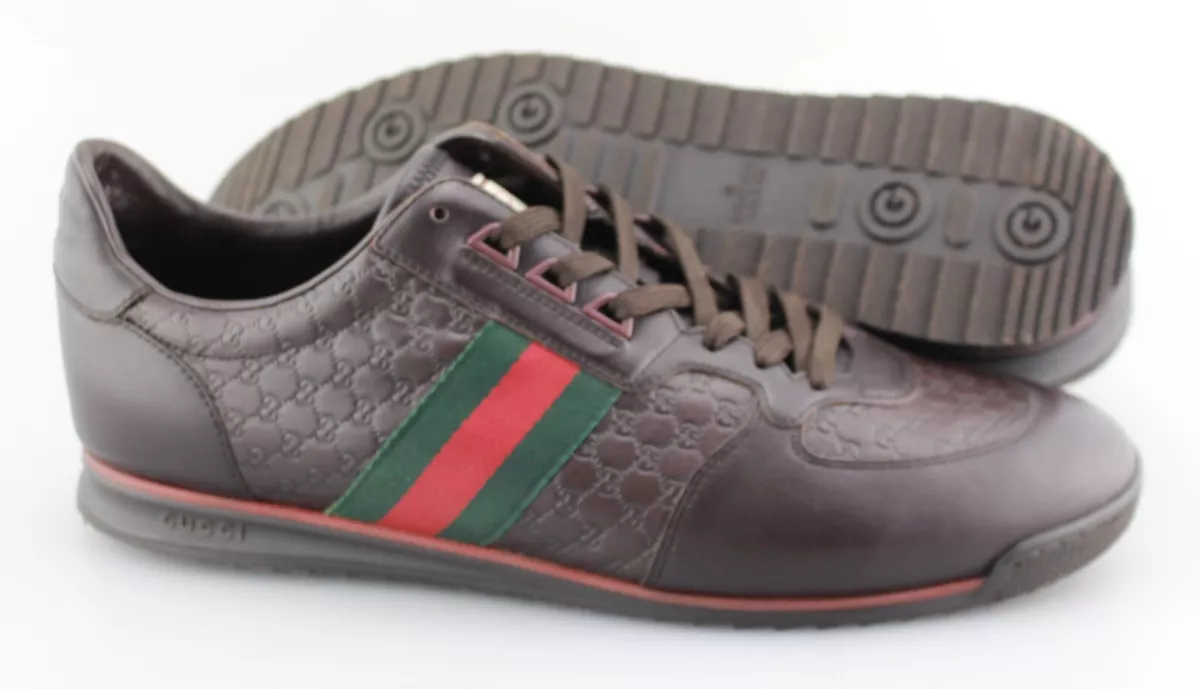 Gucci sl73 leather trainers clearance