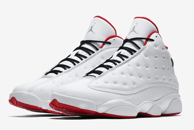 jordan 13 red and white