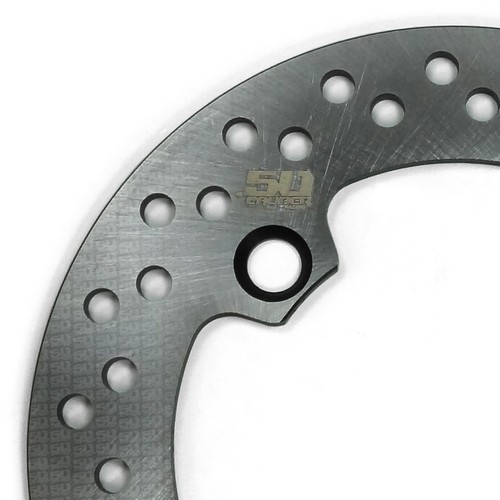 Rotor de freno de disco delantero único calibre perforado cruzado 50 con garantía de por vida - Imagen 9 de 9