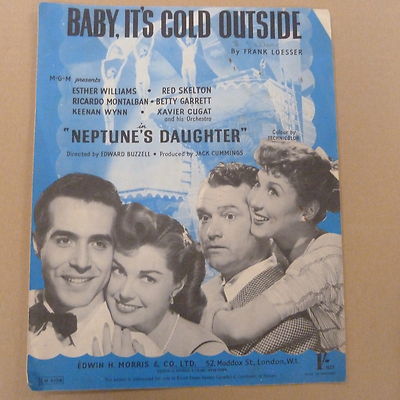 Liederblatt BABY IT's COLD OUTSIDE ''Neptun's Daughter'' 1948