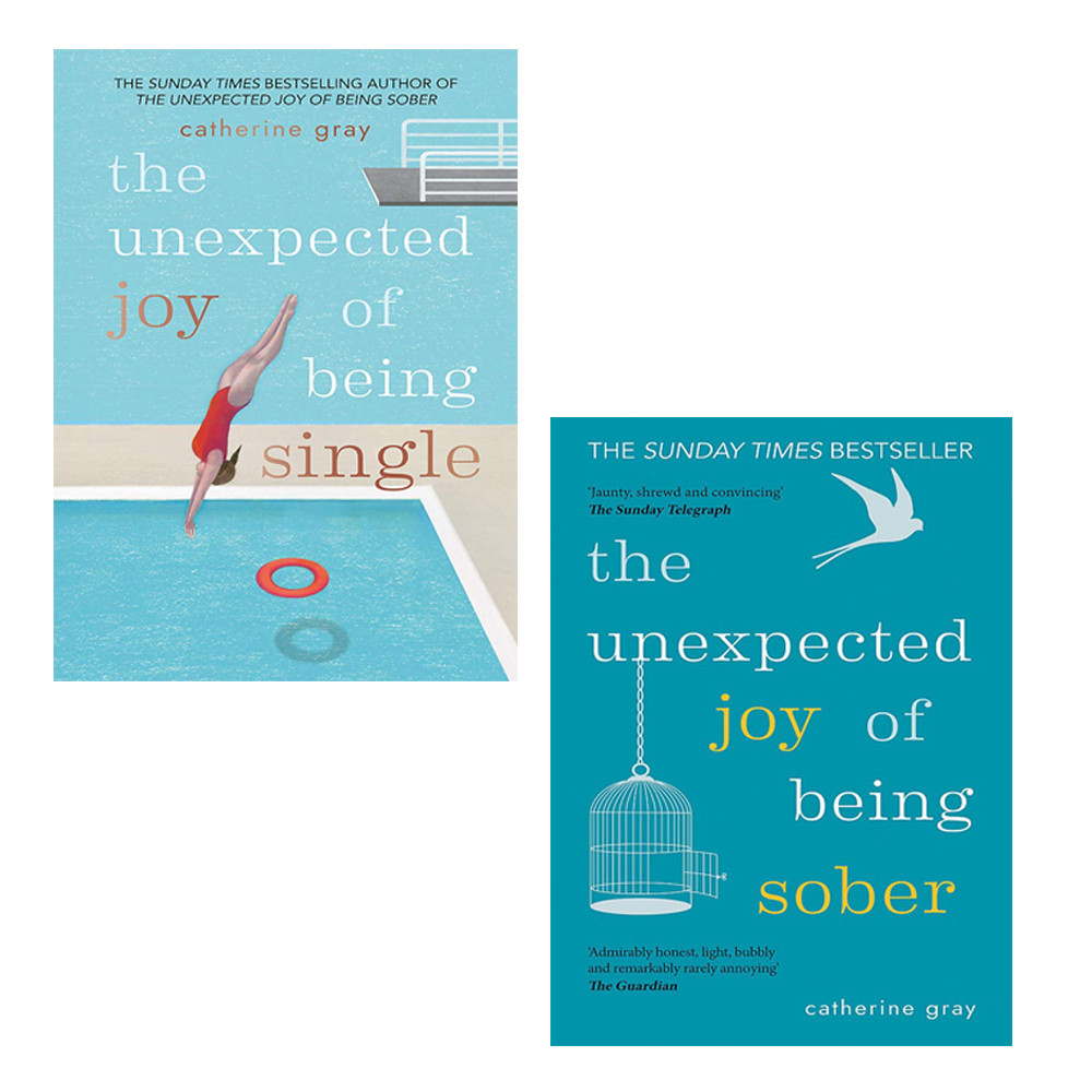 Unexpected Joy of Being Single,Joy of Being Sober By Catherine Gray 2 Books NEW