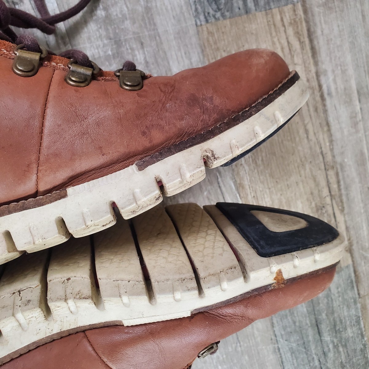 Cole Haan Zerogrand Waterproof Hiker Boots Brown Leather Lace Up 9 COLE HAAN ZeroGrand Remastered Hiking Boots Waterproof mens main image 3
