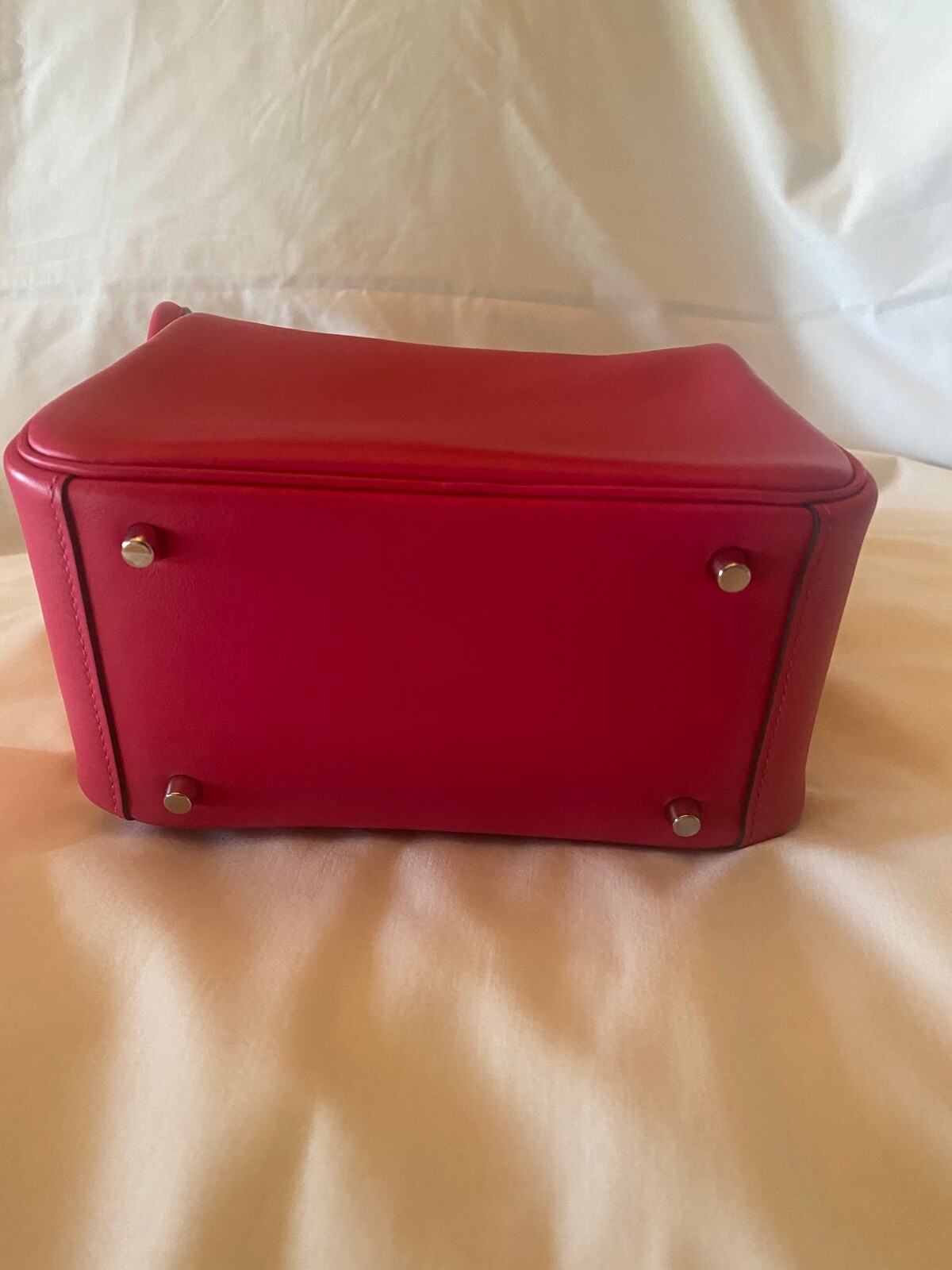 Hermes Mini Lindy Rouge De Coeur Swift N - Vintage Lux