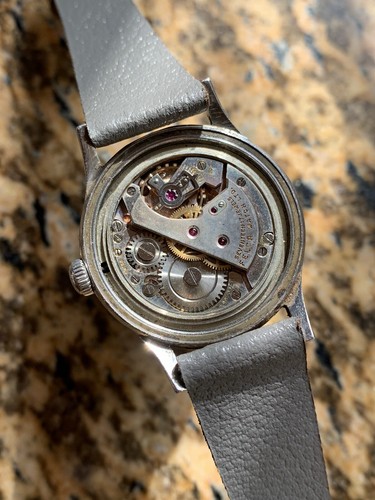 1940s Vintage Felca Steel Case Mens Watch Two Tone Dial Swiss 32,3mm - Picture 10 of 11