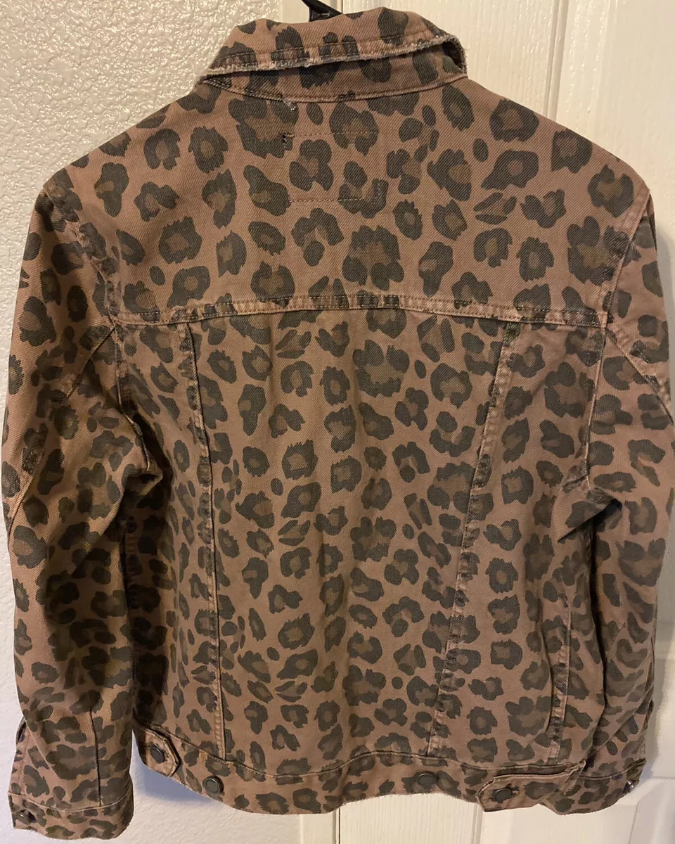 Blanknyc leopard top denim jacket