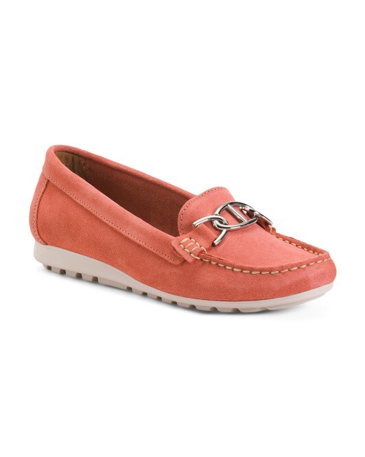 Piero Masetti Loafers Womens8 , 39 pink Suede Leather 