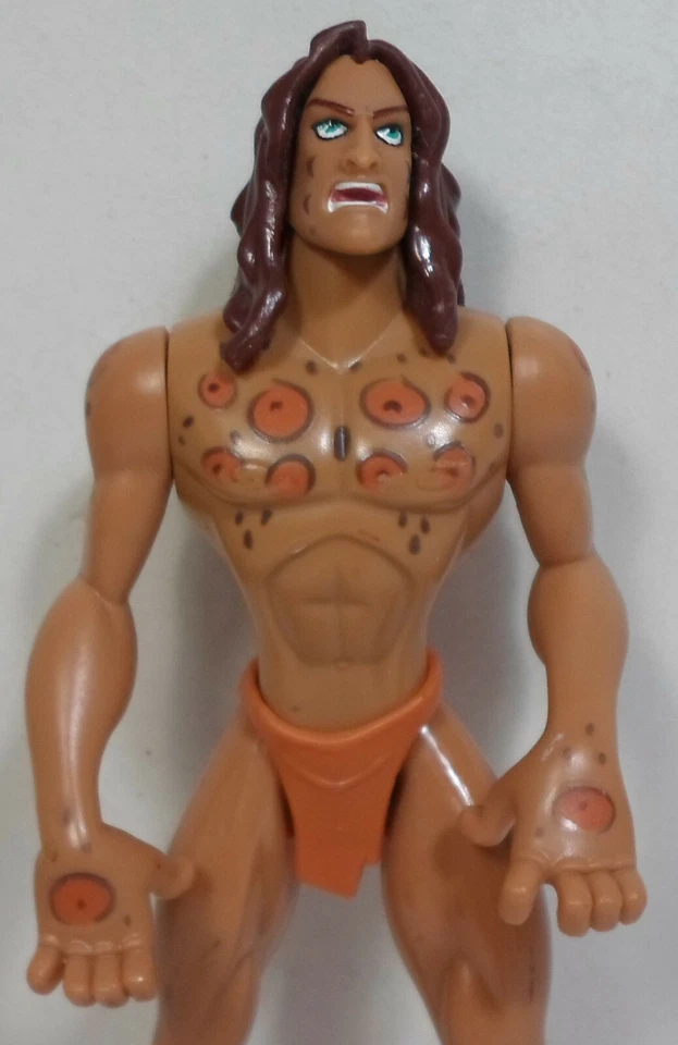 DISNEY BURROUGHS VTG 1999 TARZAN LEOPRAD CHEST 7'' ACTION FIGURE - Image 3 of 4