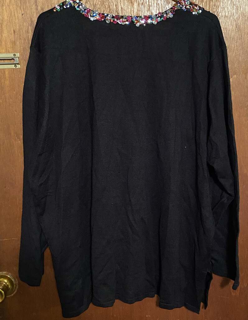 Black Pullover Sweater Victoria Jones Plus Size 3… - image 5