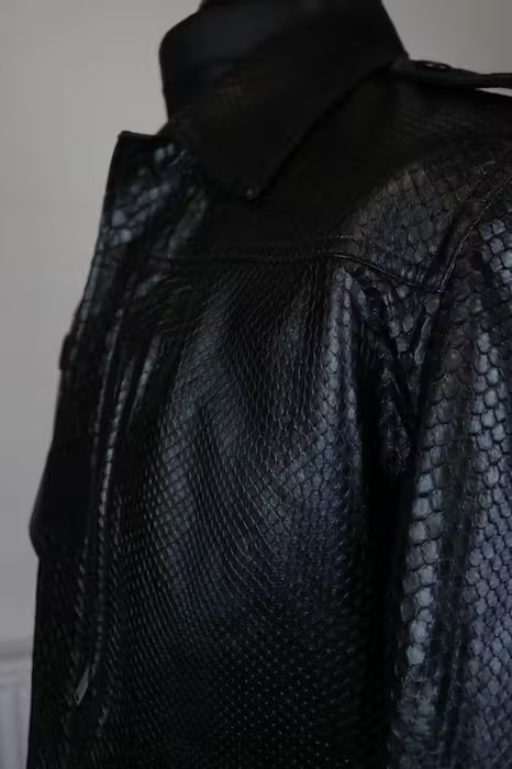 Saint Laurent PYTHON leather jacket pitone giubbotto