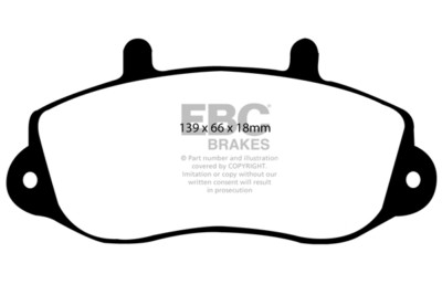 EBC Ultimax Front Brake Pads for Vauxhall Movano 2.5 TD (15'' Wheels) (99 > 10)