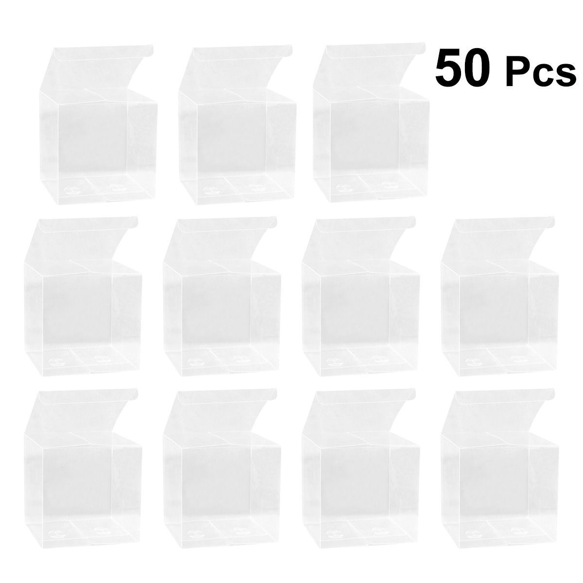 50pcs Plastique Transparent Boite PVC Emballage Cadeau Mariage Anniversaire  Fête