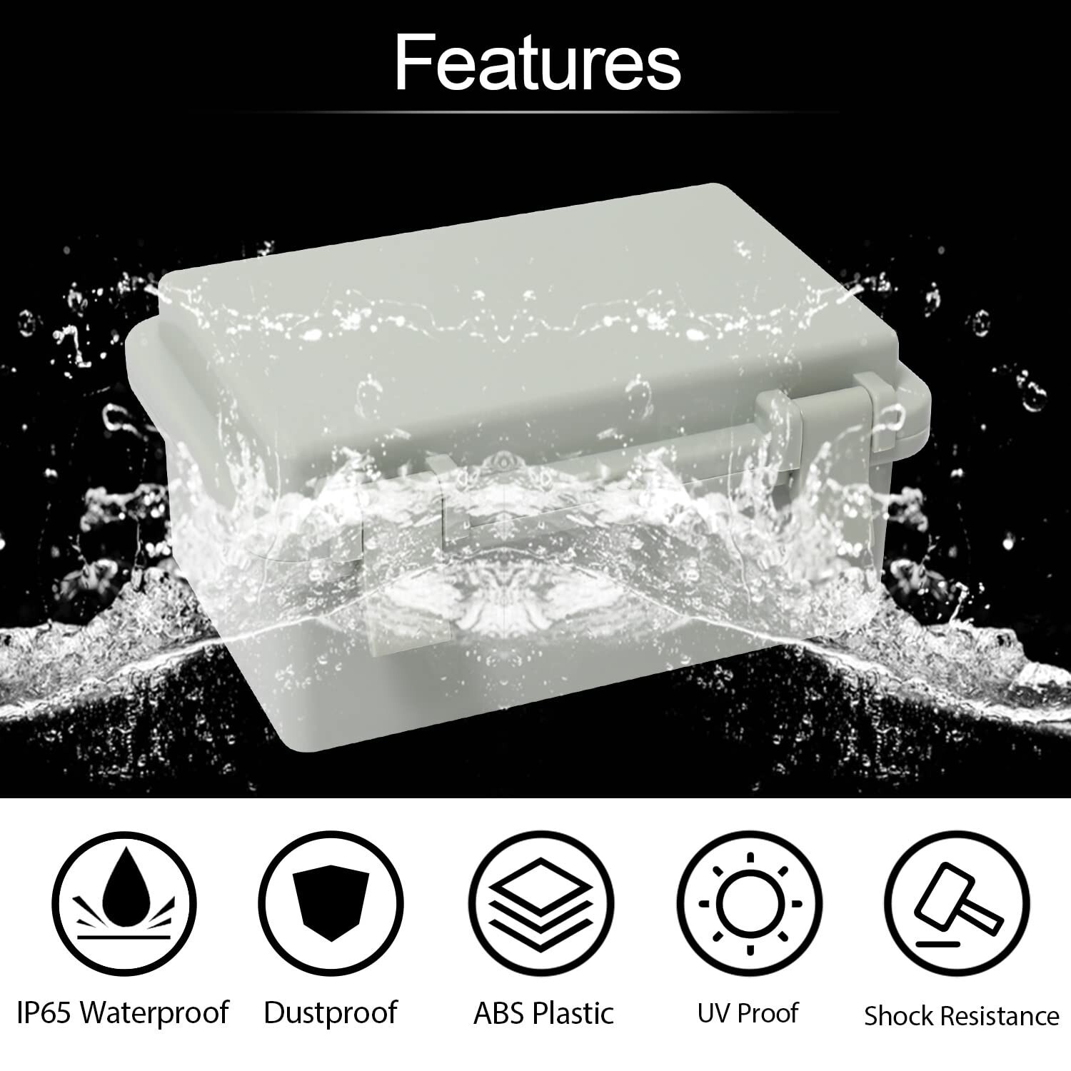 Outdoor Waterproof Electrical Box Junction Box Weatherproof IP67 ABS Plastic Enc