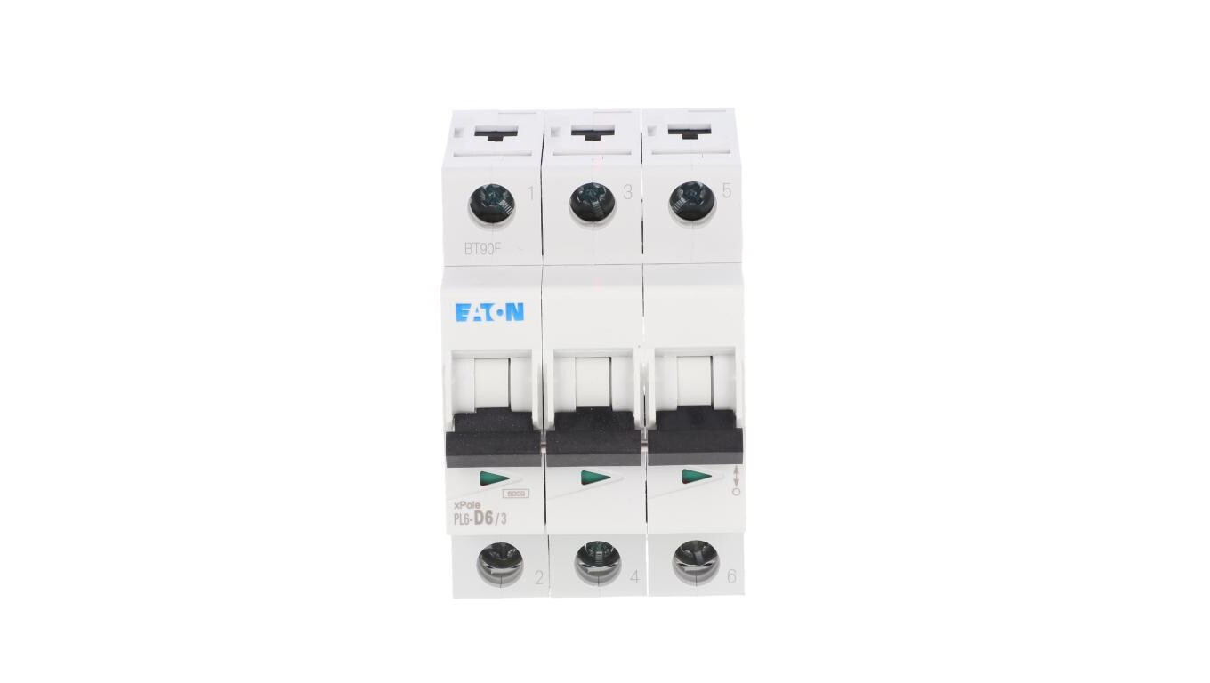 Circuit breaker 3P D 6A 6kA AC PL6-D6/3 286610 /T2UK