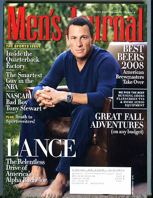Men's Journal October 2008 Lance Armstrong EX w/ML 050317nonjhe
