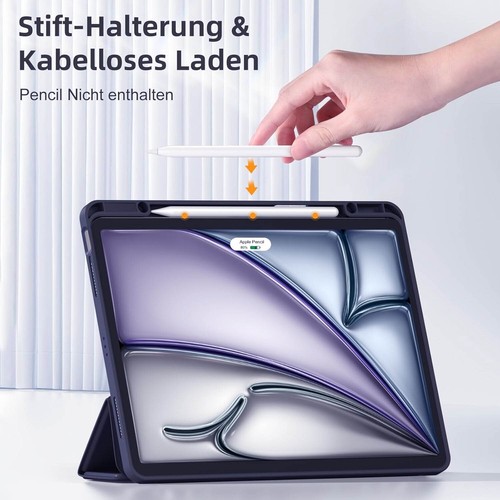 Lonfeid Stifthalter Hülle + 9H Hartglas für iPad Air 13 M3 2025/M2 2024 Cover - Bild 38 von 47
