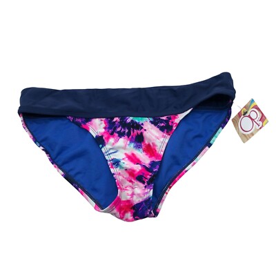 Op Womens Swimsuit Bikini Bottoms Tie-Dye Pink Blue Size Small
