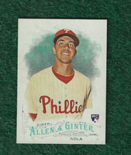AARON NOLA - 2016 TOPPS ALLEN & GINTER ROOKIE CARD # 102 - PHILLIES - MLB. rookie card picture