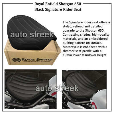 Original Royal Enfield Shotgun 650 Schwarzer Signature Rider Sitz
