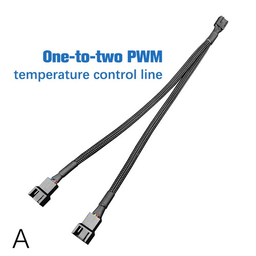 PWM PC Fan Splitter 1 to 2/3 4pin/3pin Sleeved Adapter Cable Extension Adapter - Afbeelding 6 van 9