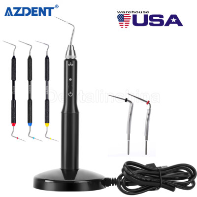  Dental Endo Gutta Percha Obturation Heated Pen / 3 X Buchanan Hand Plugger Tips