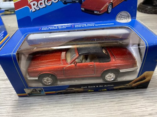 Coches Super Racer de metal fundido a presión originales en caja. Acción Pull Back & Go 5x vintage - Imagen 7 de 8