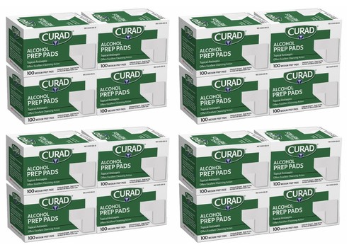 1600 Count Curad Sterile Alcohol Prep Pads Medium 2-Ply Topical Antiseptic 4x400 - Picture 24 of 24