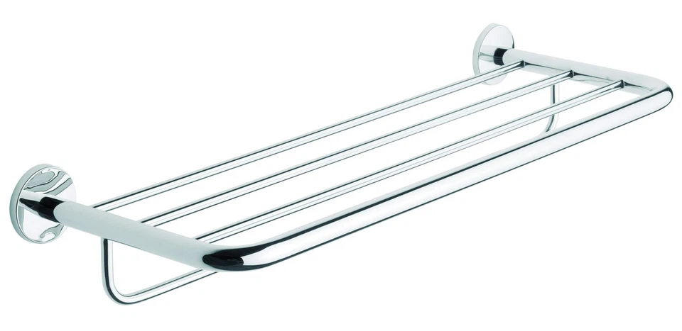 RACK PORTE SERVIETTE MURAL EN LAITON CHROMÉ INOX ET PLASTIQUE ONE HOTELLERIE - Photo 1/1