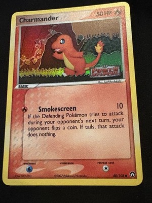 Pokemon Karte Charmander EX Power Keeper 48/108 Near Mint Zustand Stamped
