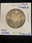 1963 Canada 50 Cents Canadian Silver Half Dollar “0726036” 50C