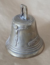 RARE Cloche en bronze, CABANTOUS Genève, avec un Christ en croix vers 1790