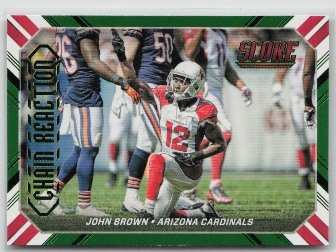 2016 Score Chain Reaction Green John Brown #5 Arizona Cardinals