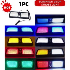 Visiera parasole auto 12V 86-LED luce flash stroboscopica emergenza pericolo lampada di avvertimento