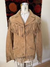 Vintage Bermans Leather Fringe Suede Western Jacket vtg