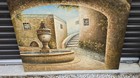 Meditorian Court Yard Scene Oil Canvas Large Painting 36x48 — photo 2