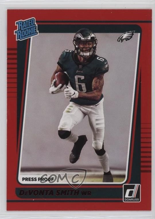 2021 Panini Donruss Rated Rookie Press Proof Red DeVonta Smith #261 1fb7