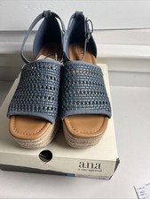 NIB Espadrilles Denim Blue Size 9 M A New Approach A.N.A. Style Ana Lisa $70
