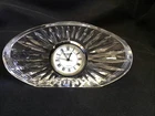 Vintage WATERFORD CRYSTAL Oval Quartz Desk-Mantel Clock (5" X 2.5"X1") BEAUTIFUL