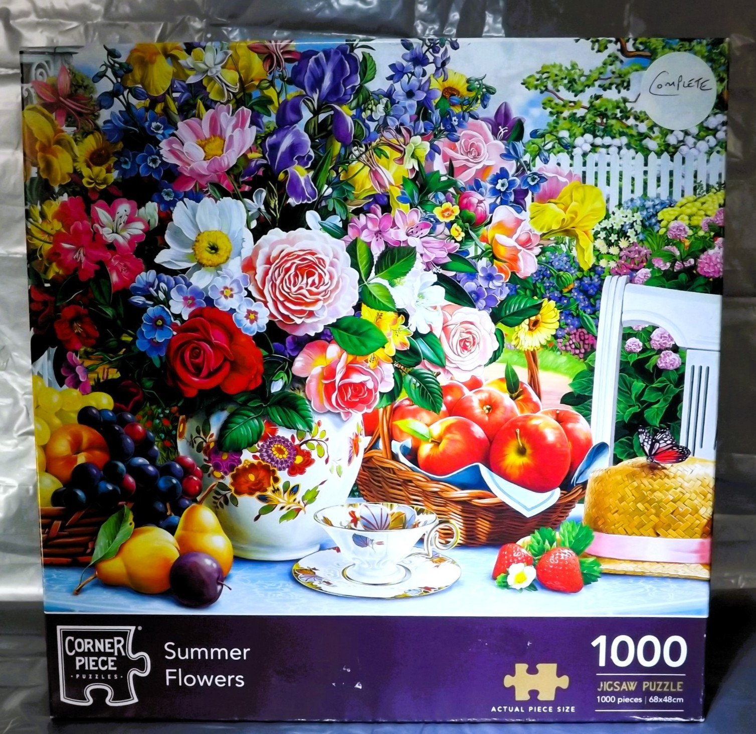 1000 Piece Jigsaw Puzzles Summer Flowers Corner Piece Age 12+ Used